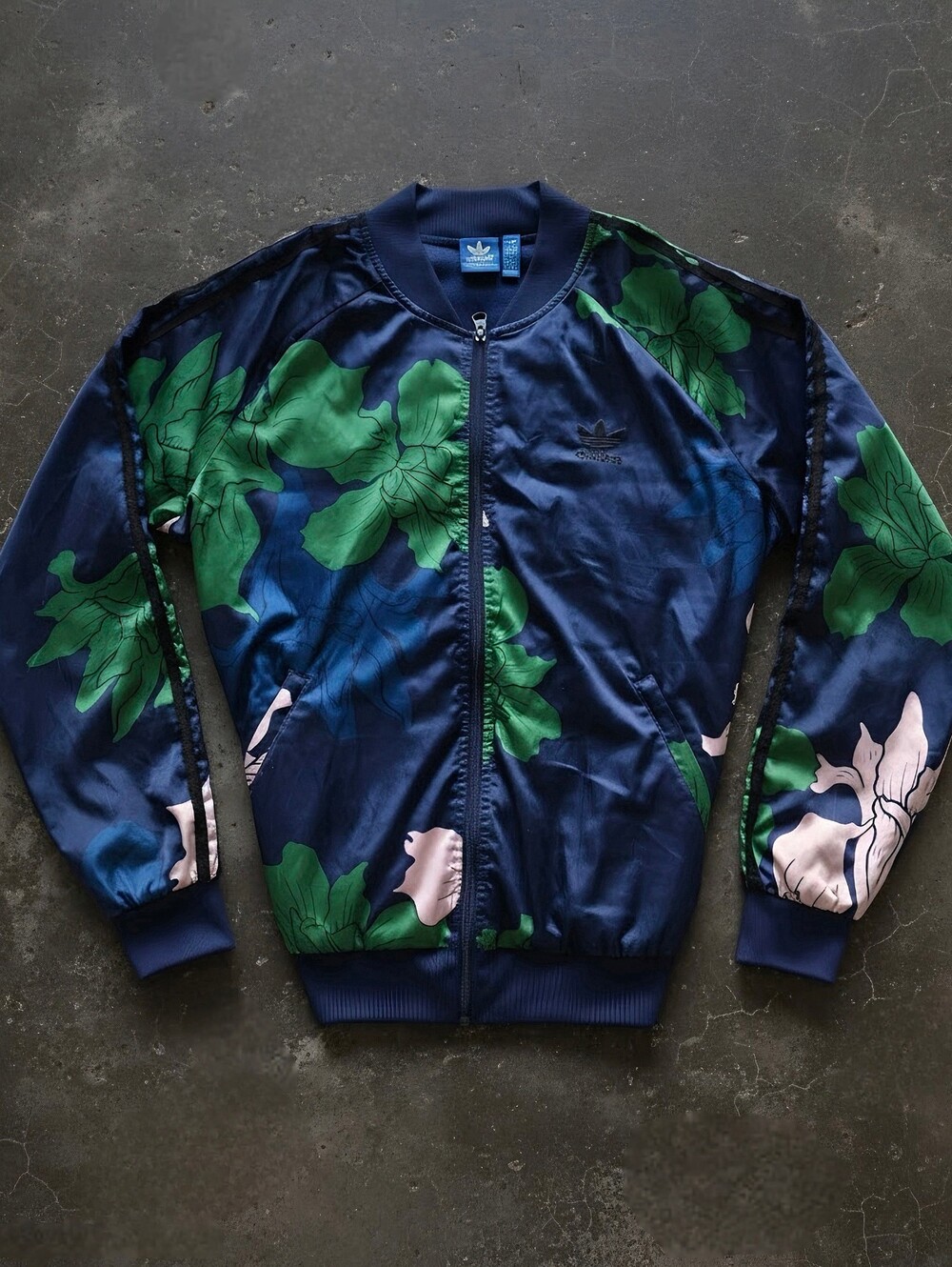 Adidas Originals Floral Engraving Supergirl Track Top | L